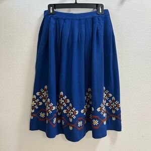 Vintage Hand-Embroidered Circle Skirt